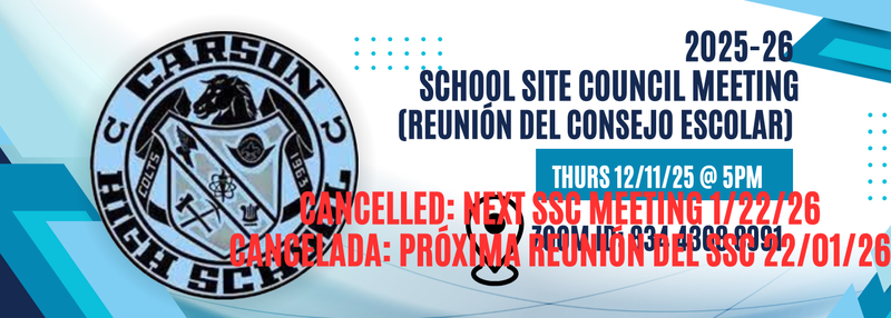 Cancelled 12/11/25 SSC Meeting