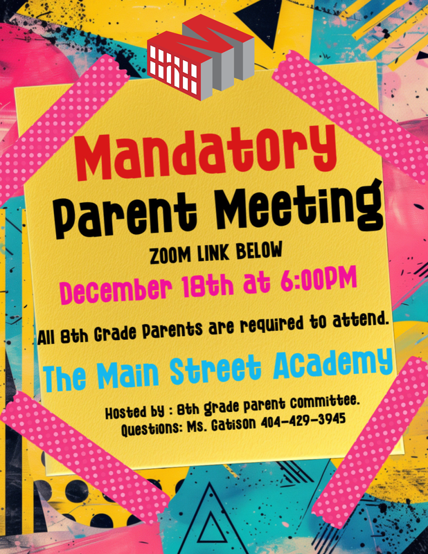 8th Grade Mandatory Parent Meeting