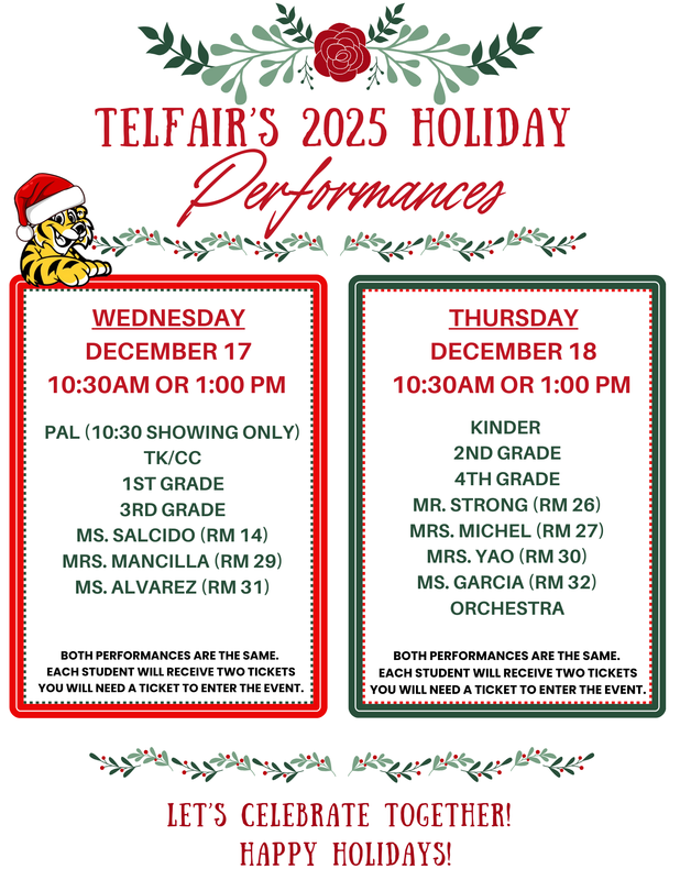 Telfair's Winter Performances