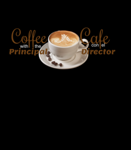 coffe with the principal and cup of coffee