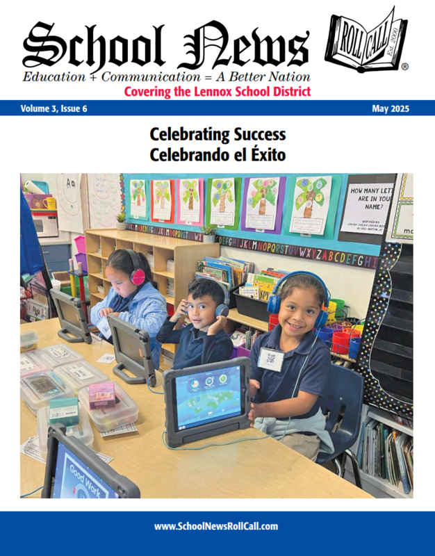 Students working on iPads; Estudiantes trabajando con iPads