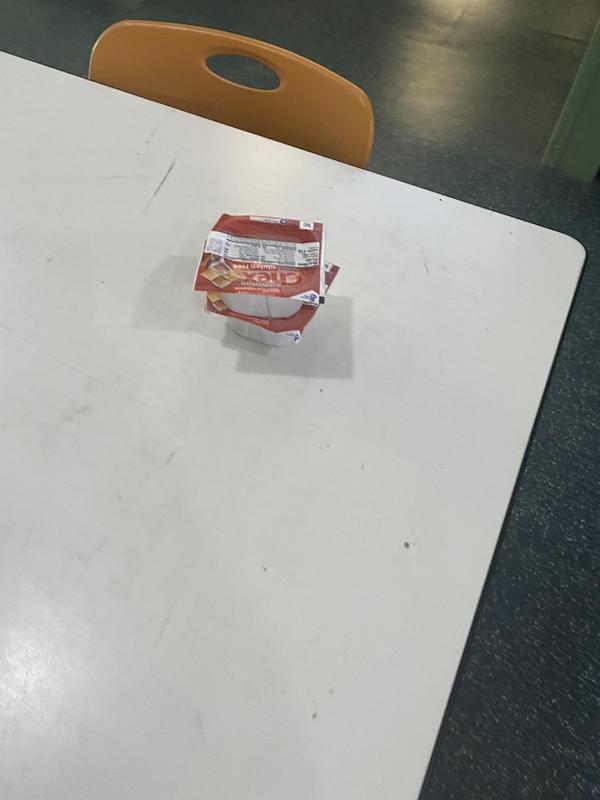 Trash left on table