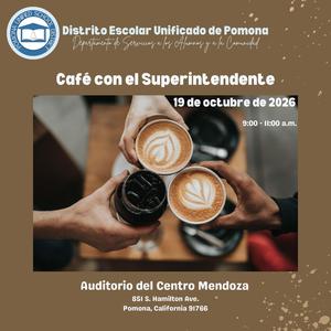 Coffee with the Supt image - 10.19.26 - Spanish text