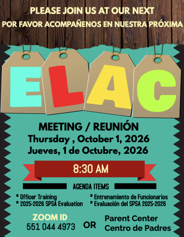 ELAC Meeting!