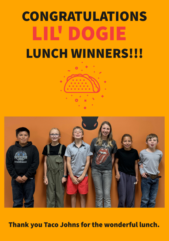 Lil Dogie Lunch Winners
