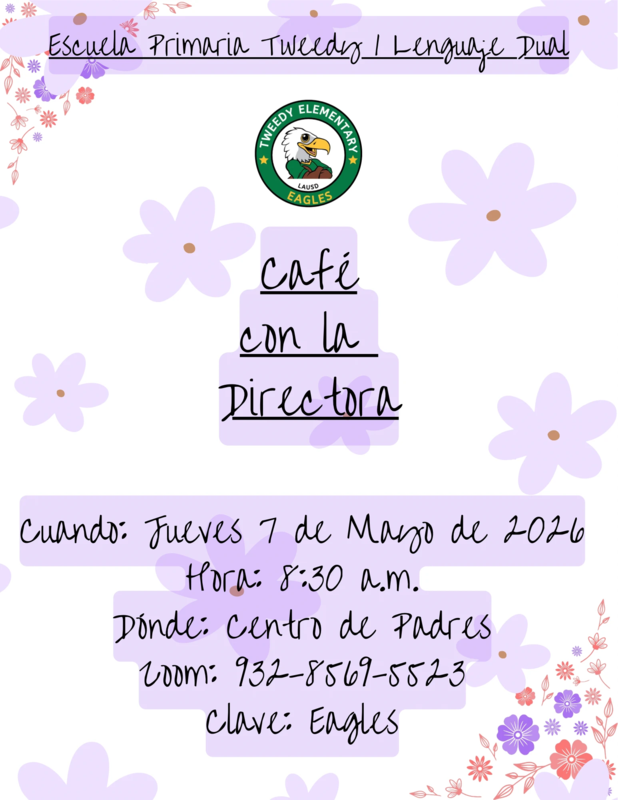 Coffee with the principal flyer-Spanish