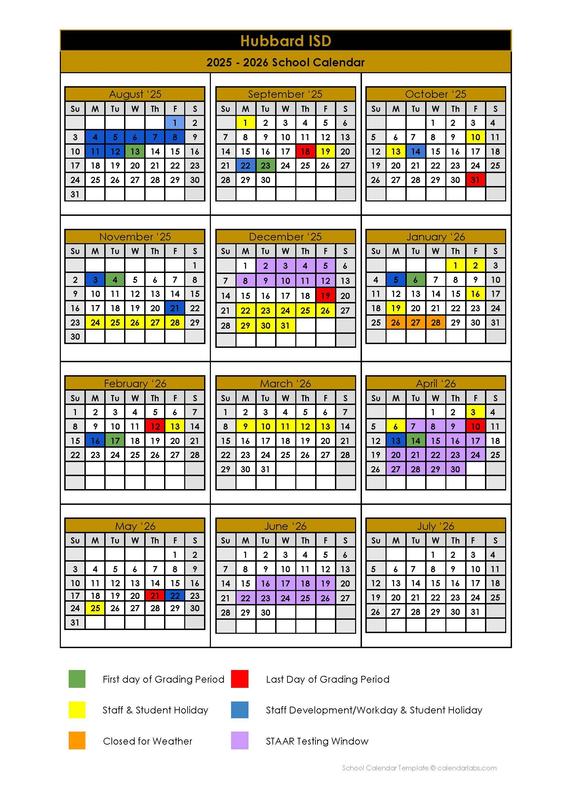 Updated 2025-2026 Academic Calendar