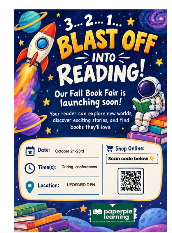 Book Fair - During Fall Conferences in the Leopard Den Featured Photo