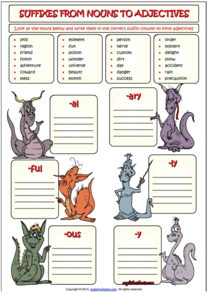 Suffixes - Nouns into Adjectives.png