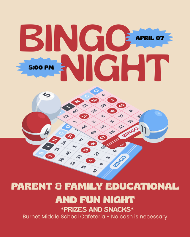 Parent Engagement Bingo Night!
