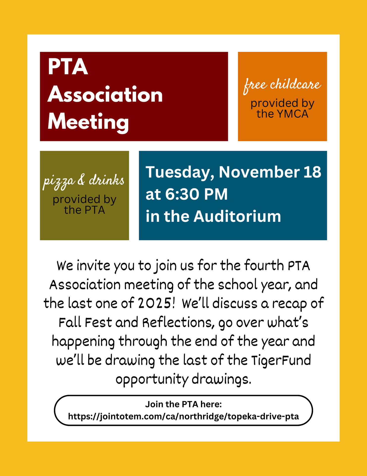 PTA Association Meeting Flyer