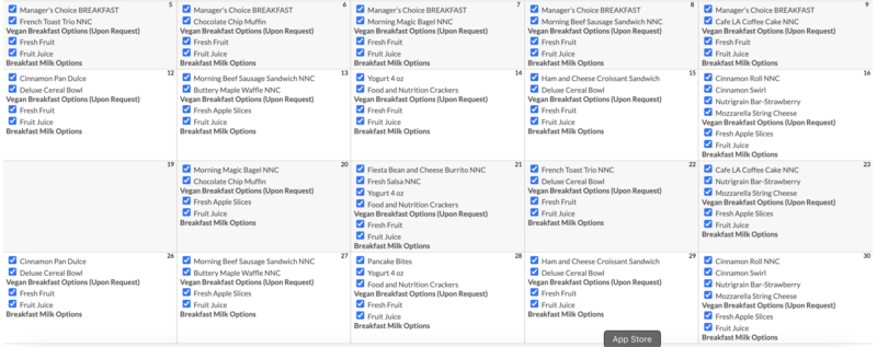 Breakfast/Lunch Menu (January) Featured Photo