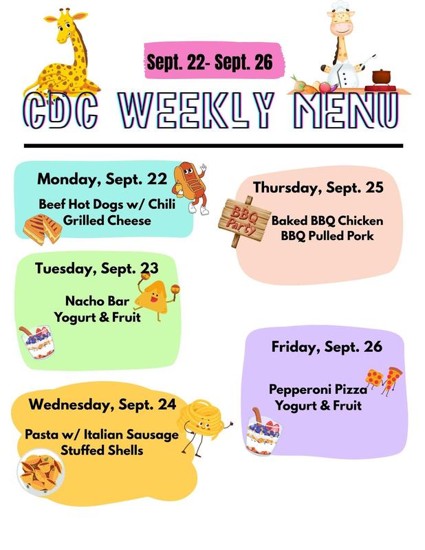 Lunch menu