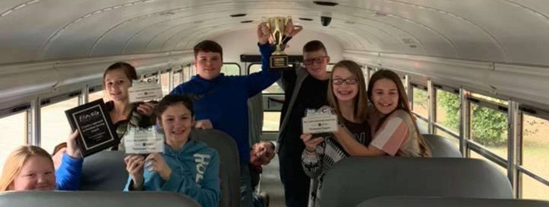 Vonore students with Future City awards