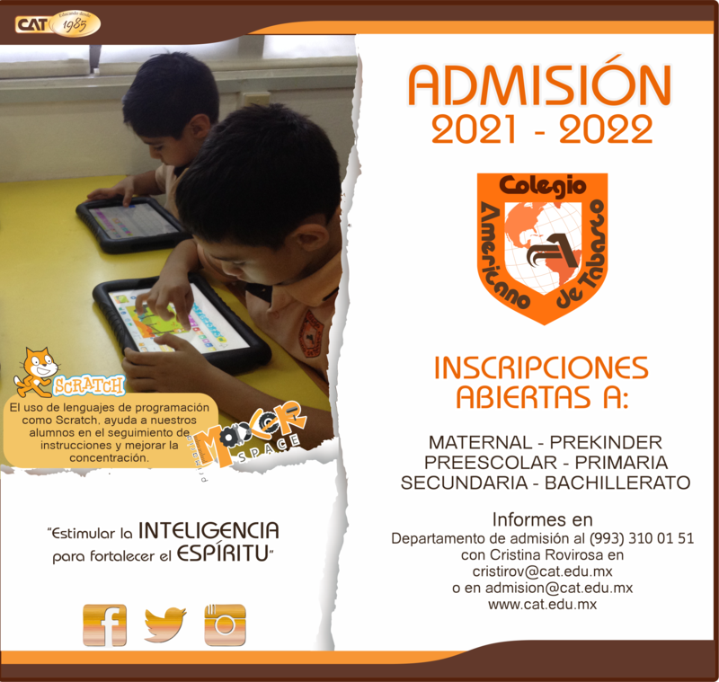 PRIMARIA: ADMISIÓN 2021 - 2022 Featured Photo
