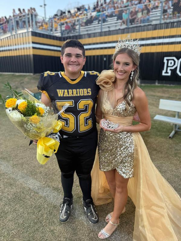 Football queen crowning new winner