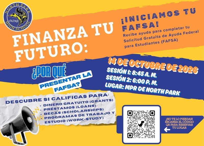 NPHS FAFSA Parent Workshop, October 14th 8:45 am and 6 pm