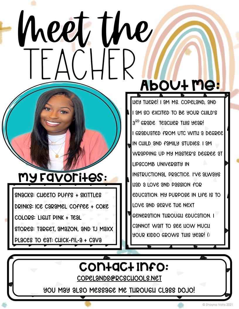 to Ms. Copeland's Class! Siliah Copeland Rock Springs