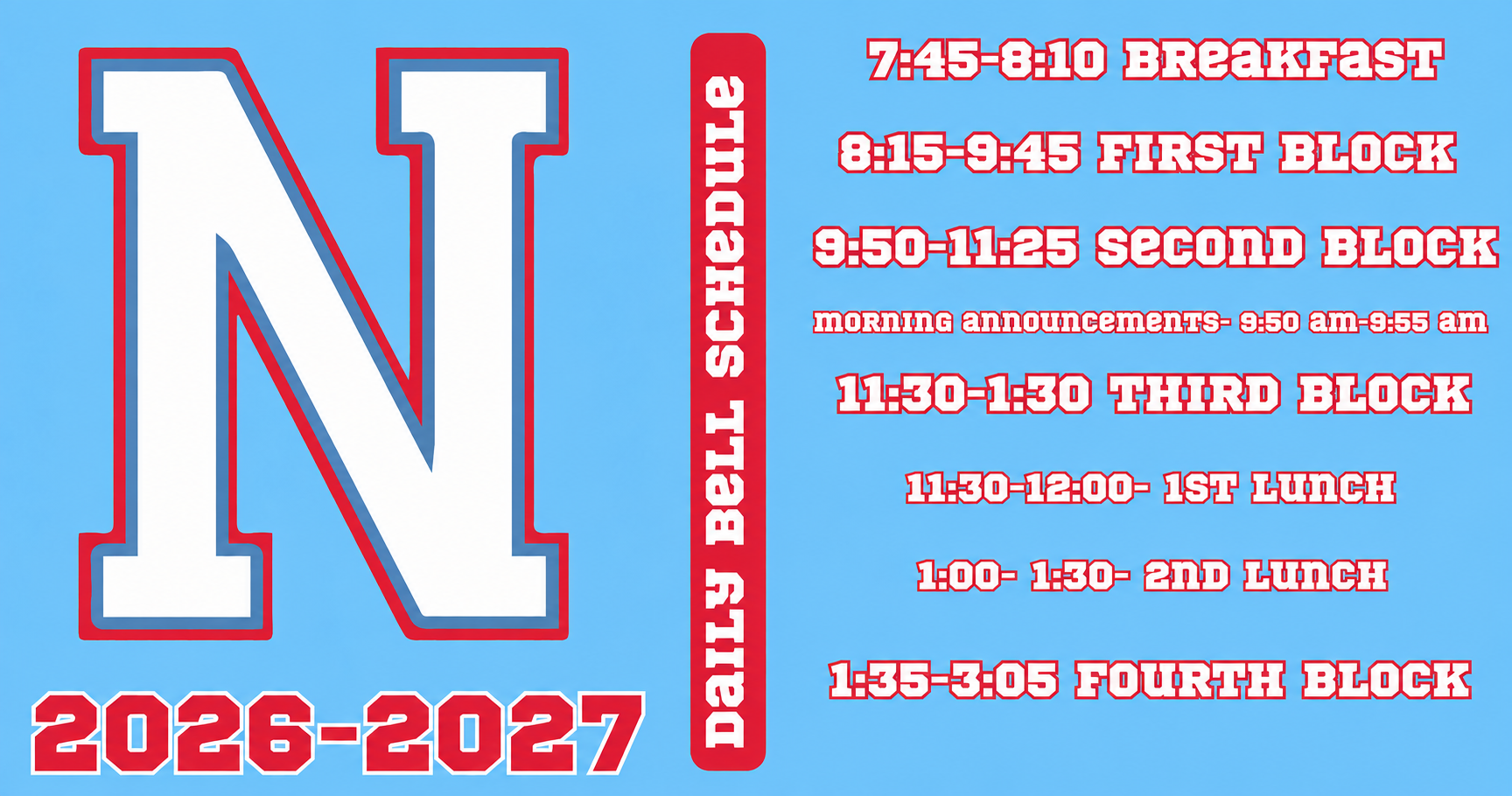 26-27 Bell Schedule