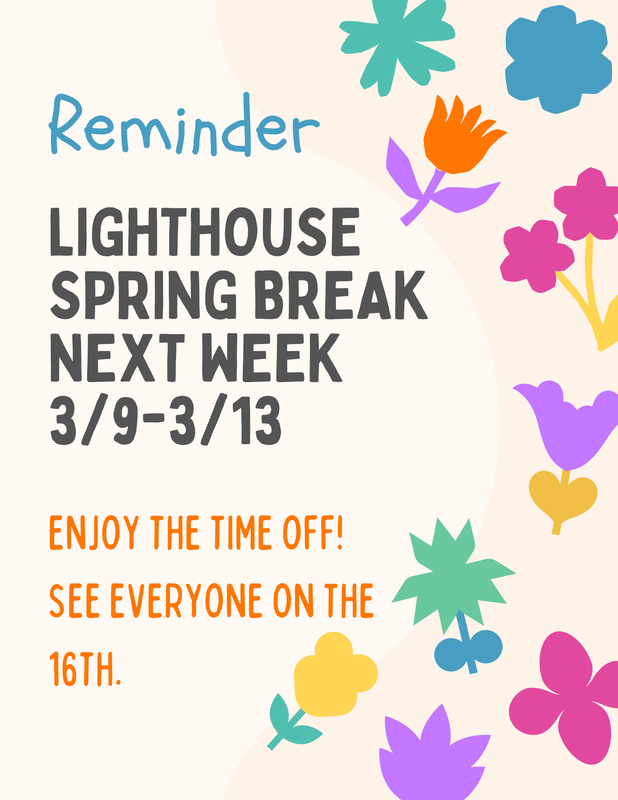 Spring Break Announcement