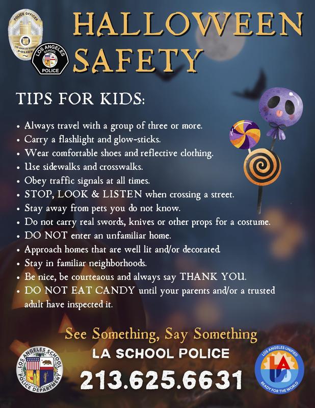 HALLOWEEN SAFETY TIPS FOR Kids