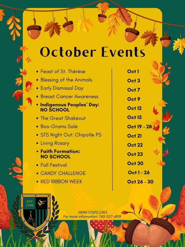 OCTOBER EVENTS Featured Photo