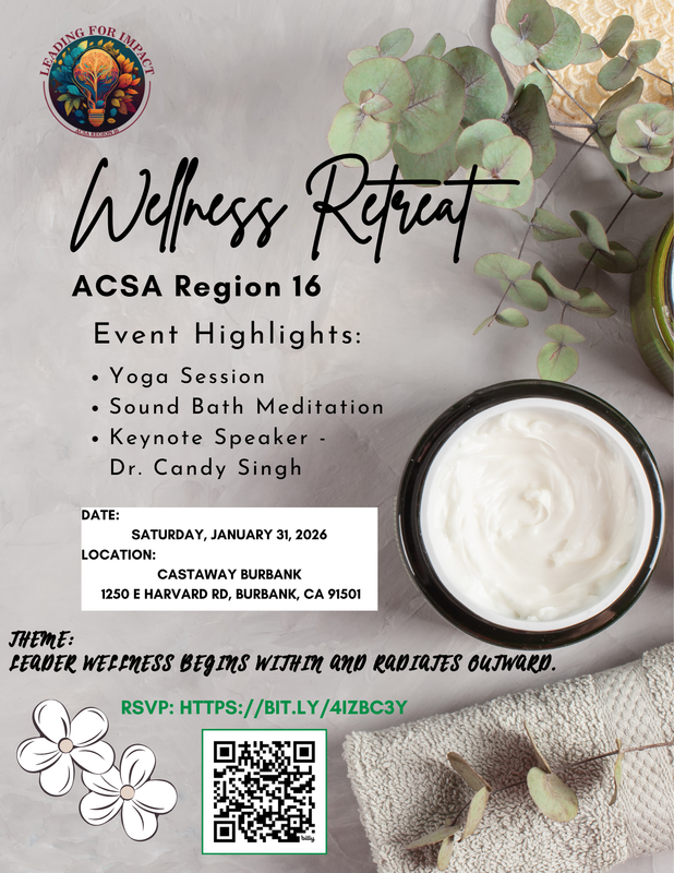 Region 16 Wellness Retreat Event Flier with location