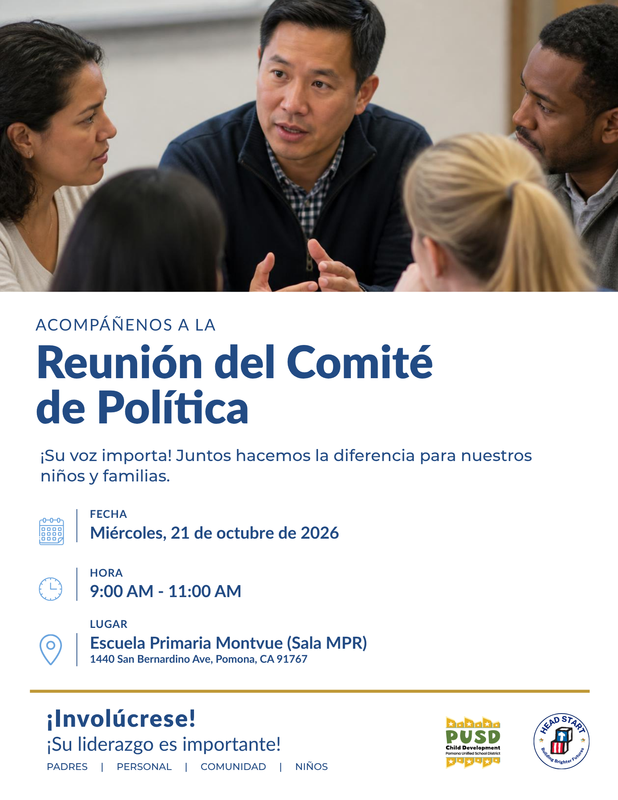 policy committee flyer spanish