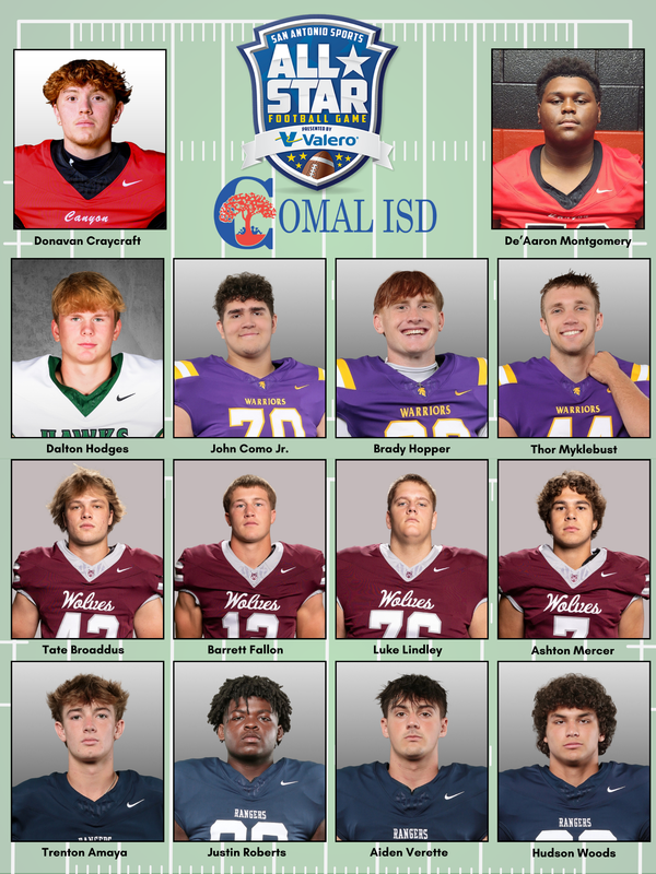 Comal ISD All Star Football honorees 2025