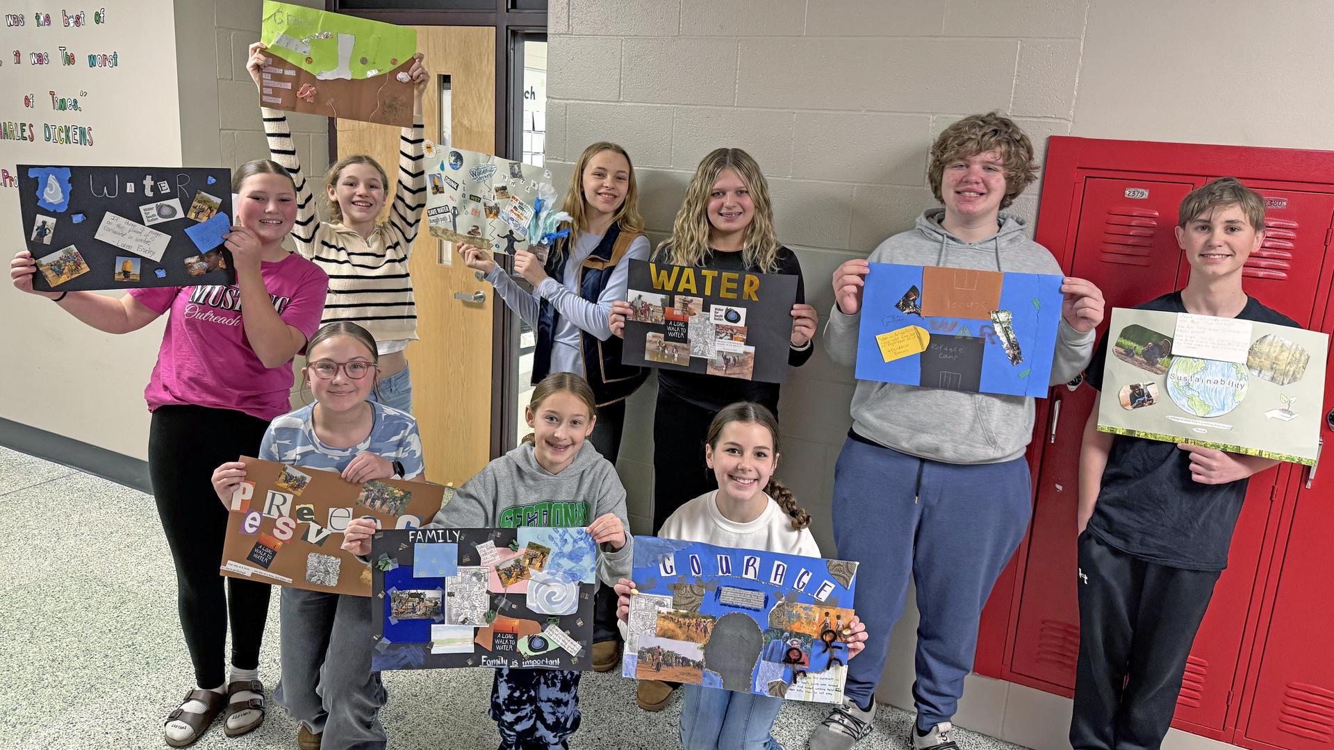Classroom project WATER hallway display