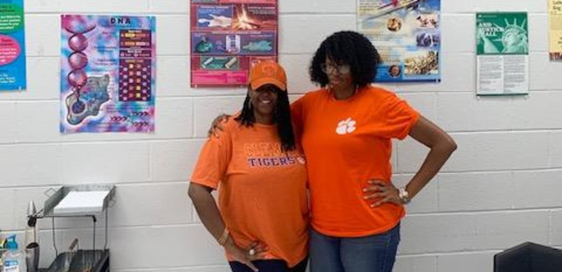 Ms. Gratic and Ms. Ginyard representing THE Clemson Tigers!