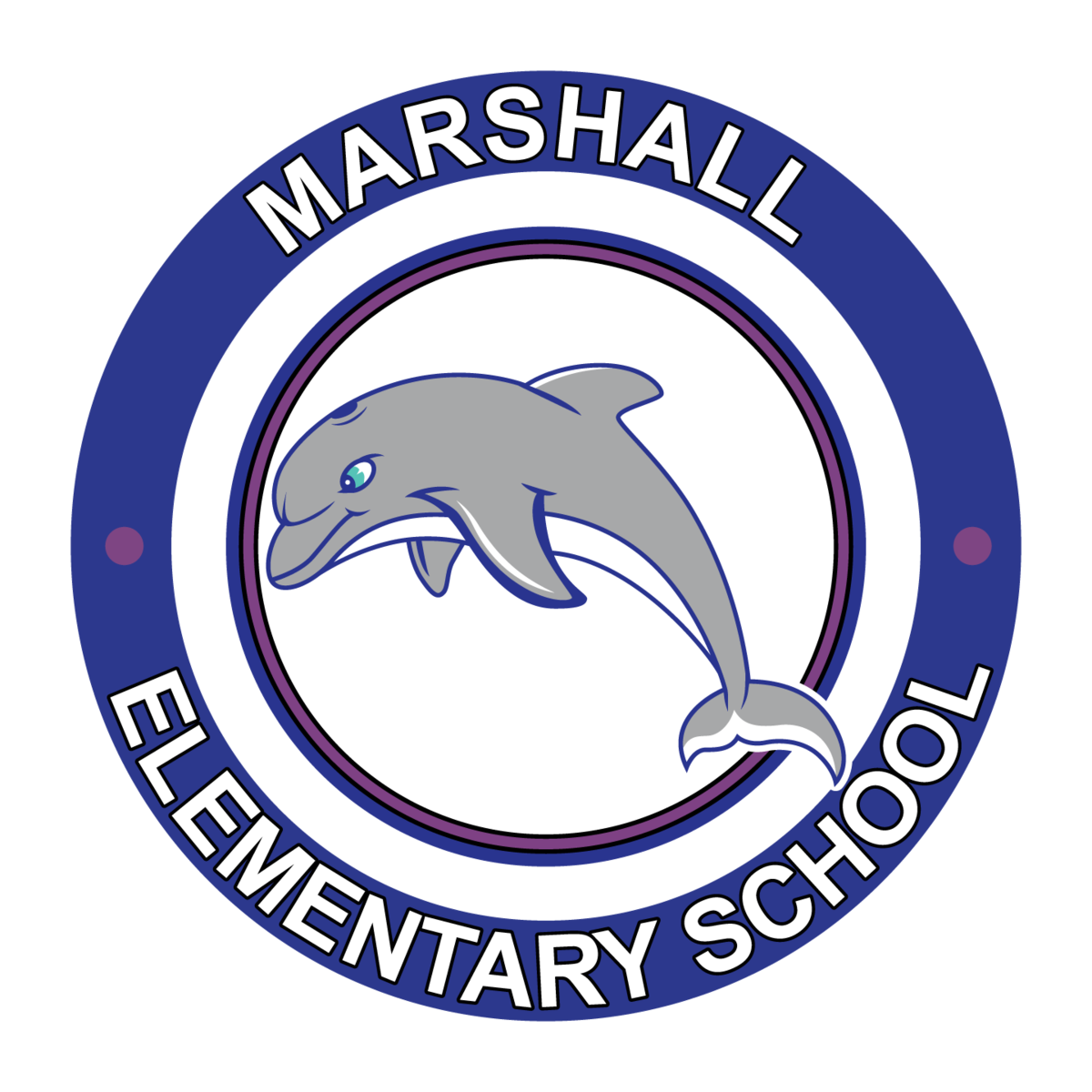 Marshall Elementary school logo with text