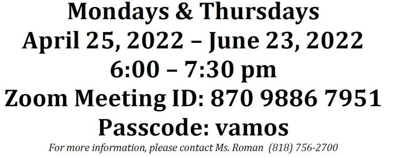 Parent Workshop: Beginning ESL classes (distance learning)