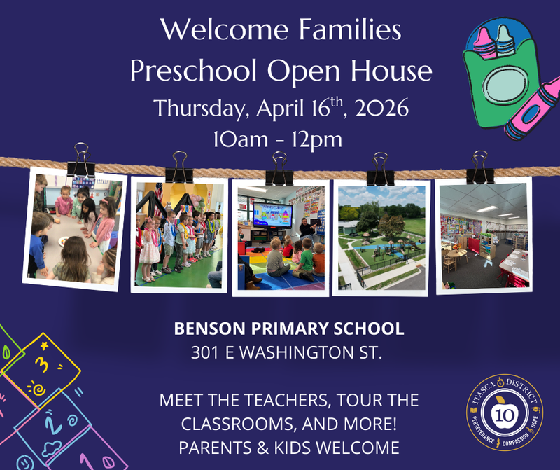 preschool open house scheduled for thursday april 16th