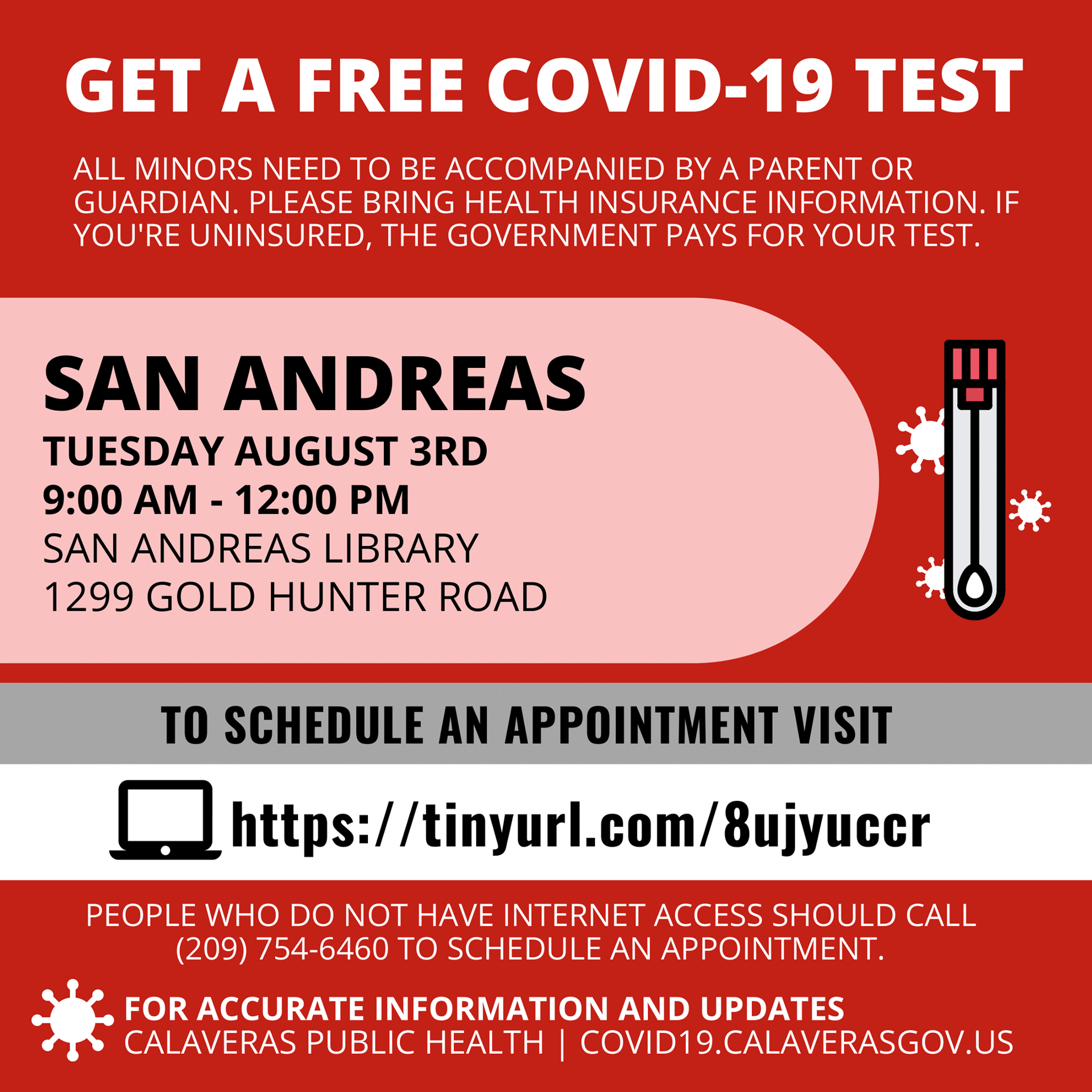 COVID testing info