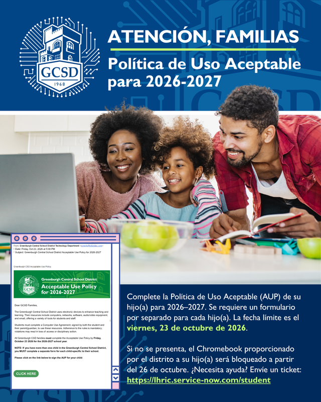 GCSD Acceptable Use Policy 2026-2027 SPANISH