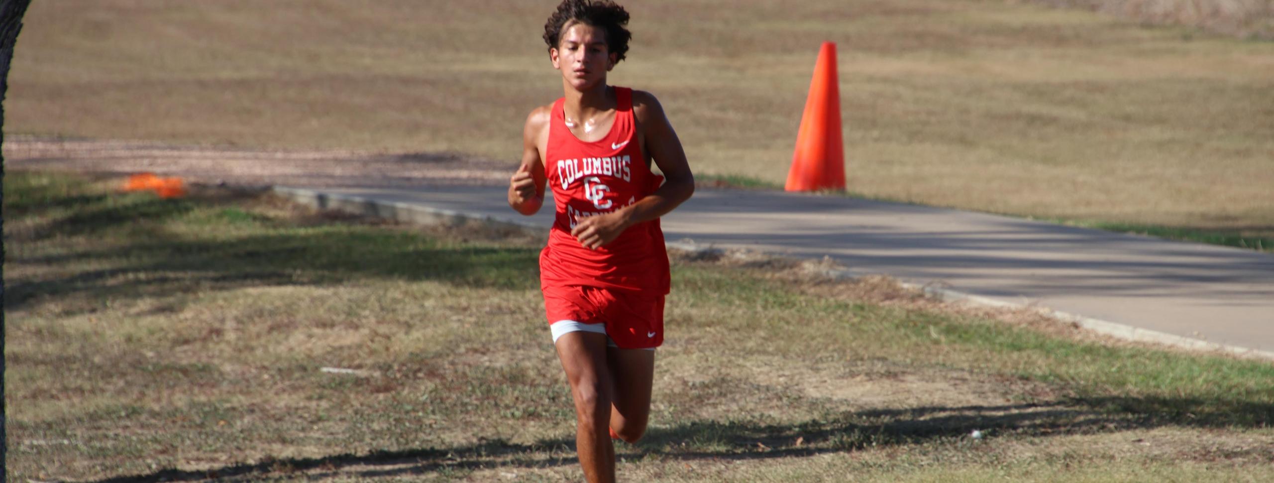 Cross Country competes at a meet.