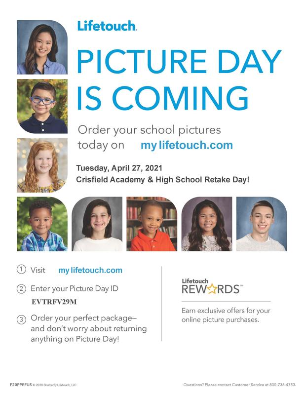 Picture Make-up/Retake Day is Tuesday, April 27 Featured Photo