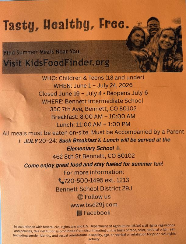 Free Summer Meals for Children and Teens 18 and under Featured Photo