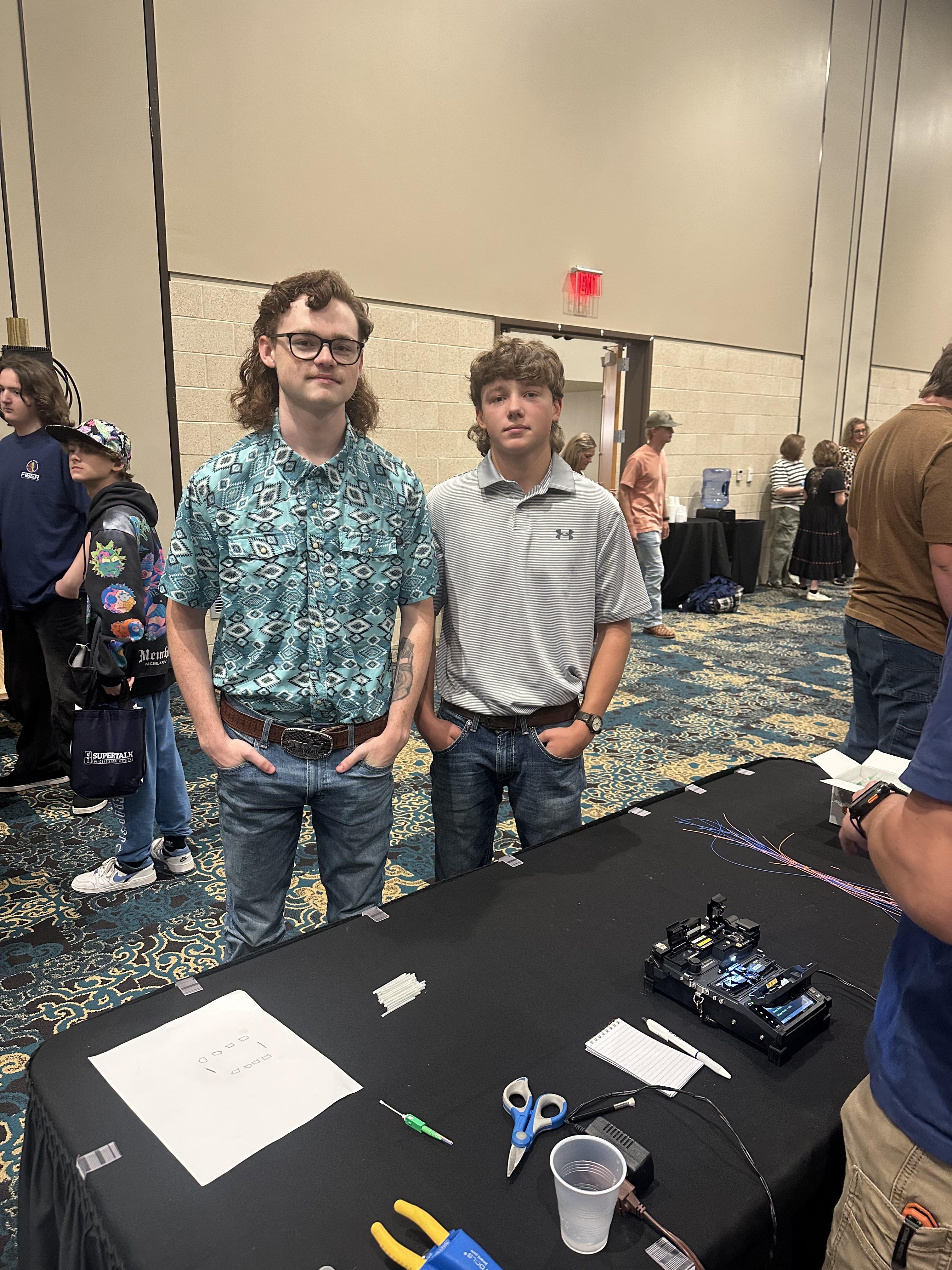 Austin and Langston in the conference room