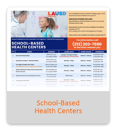 School-Based health Centers - Flyer