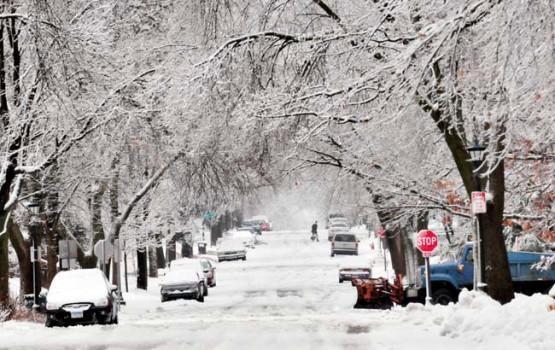 Snow covered streets