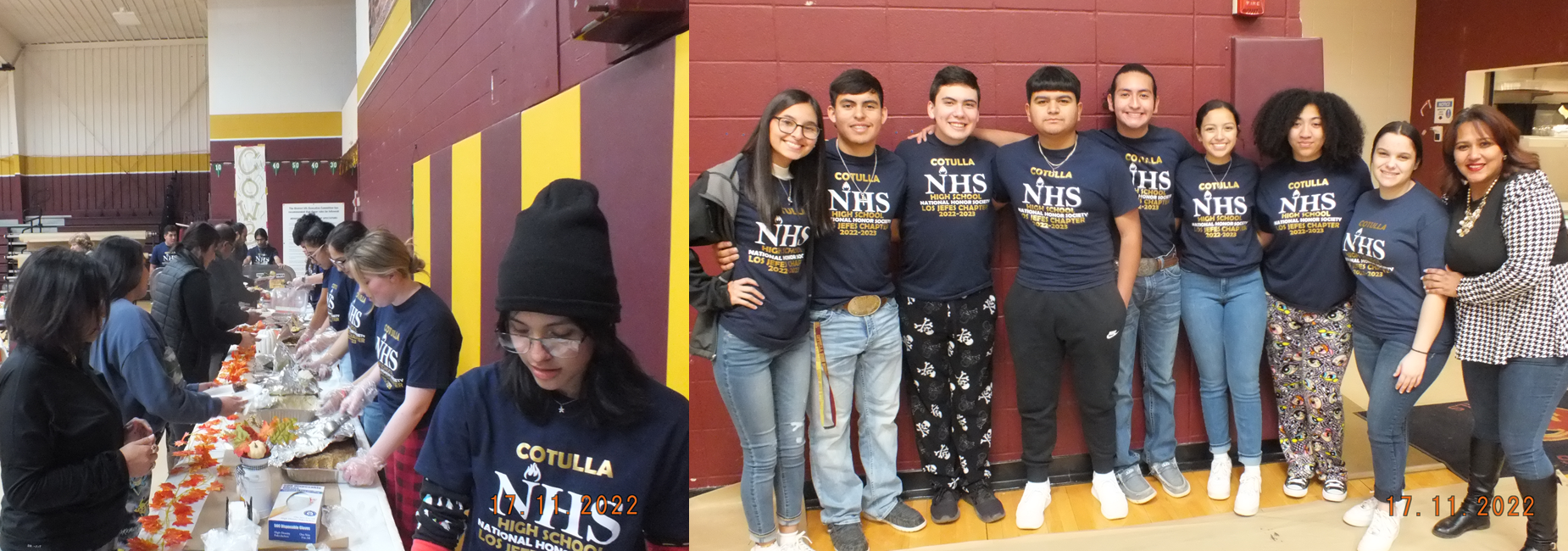 The Cotulla High School National Honor Society Los Jefes Chapter hosted the annual Thanksgiving Luncheon on November 17, 2022 for the CHS Faculty and Staff.