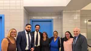 Mayor with members of school staff