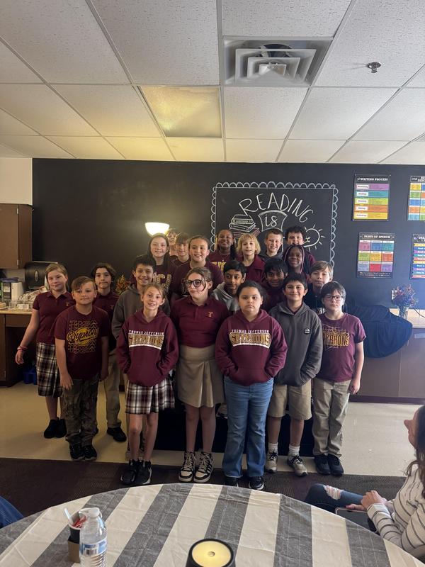 5th graders who completed the poetry recital.