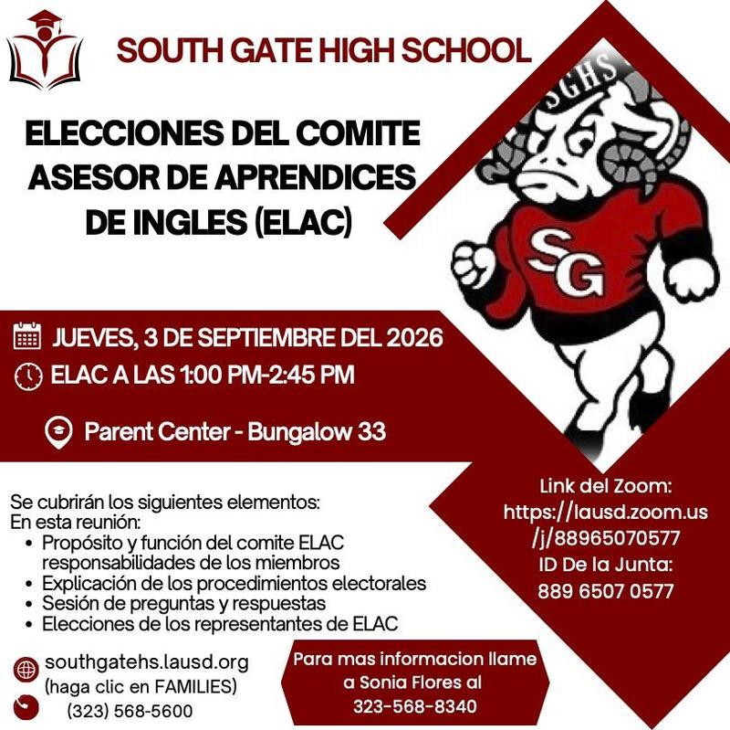 ELAC Elections Flyer (Spanish)