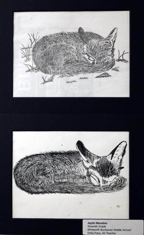 Student artwork on display