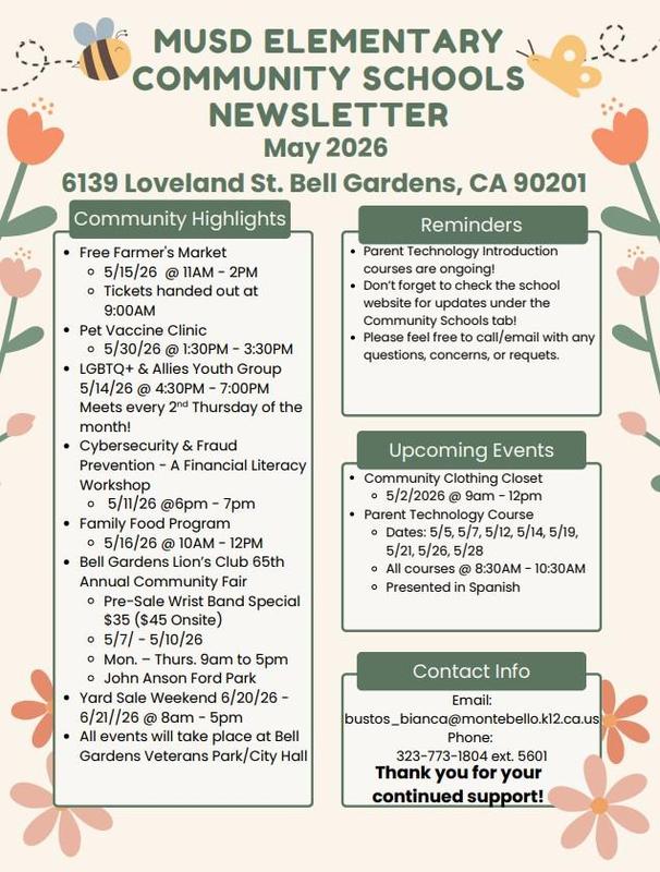 May Community Schools Newsletter