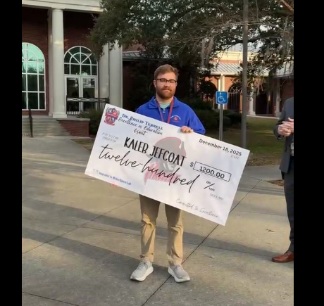 Congratulations, Coach Jeffcoat on receiving Dr. Philip Terrell Excellence of Education Grant!