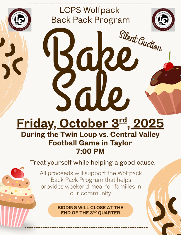 Wolfpack Backpack Program Bake Sale